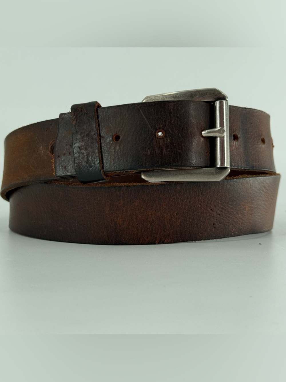 Vintage Brown Leather Belt